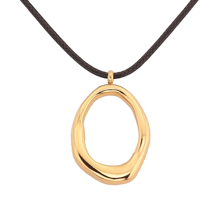 Підвіска на шнурі Xuping ТТМ Stainless Steel колір 14К "Декоративна підвіска" довжина 41-46см х 2мм фото №3