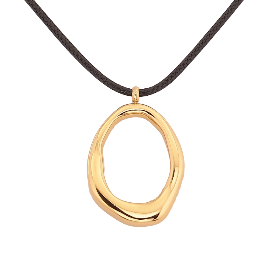 Підвіска на шнурі Xuping ТТМ Stainless Steel колір 14К "Декоративна підвіска" довжина 41-46см х 2мм фото №1