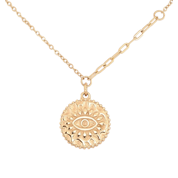 Підвіски на ланцюжку Xuping ТТМ Stainless Steel колір 14К "Візерунок око" довжина 45-50см х 1-2мм фото №18 Підвіски на ланцюжку Xuping ТТМ Stainless Steel колір 14К "Візерунок око" довжина 45-50см х 1-2мм фото №18