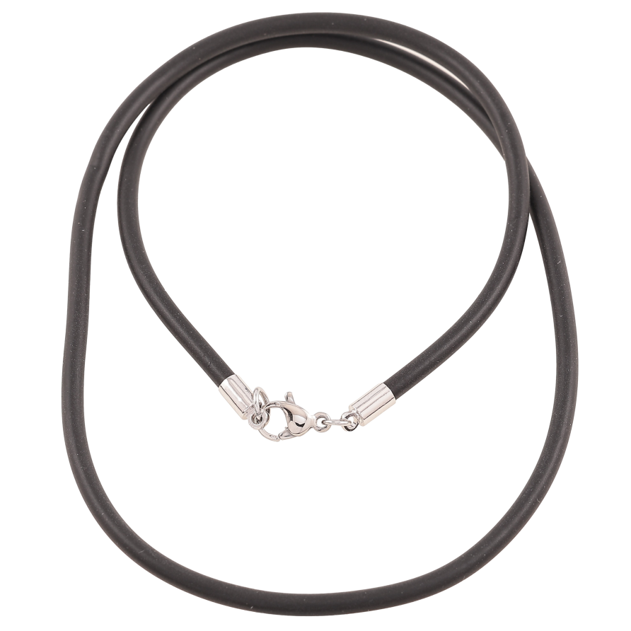 Шнур Xuping Родій "Чорний каучуковий шнур" довжина 51см х 3мм фото №1