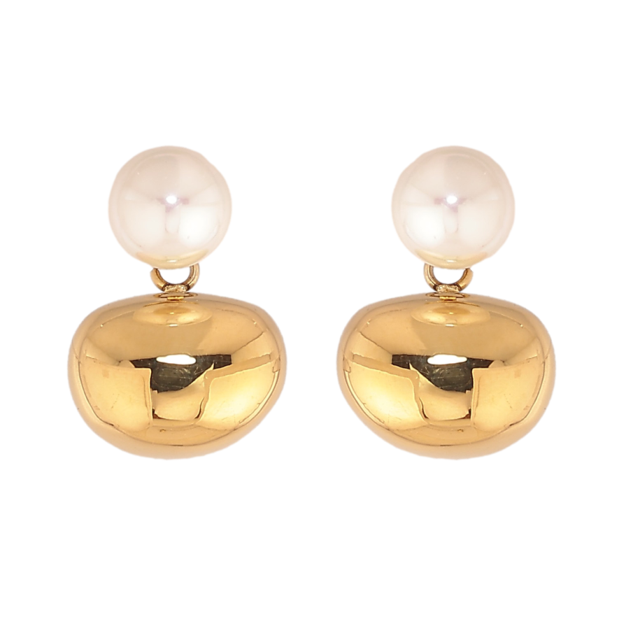 Сережки Нержавіюча сталь пусети "Перлини з декоративними підвісками" фото №1 Сережки Нержавіюча сталь пусети "Перлини з декоративними підвісками" фото №1