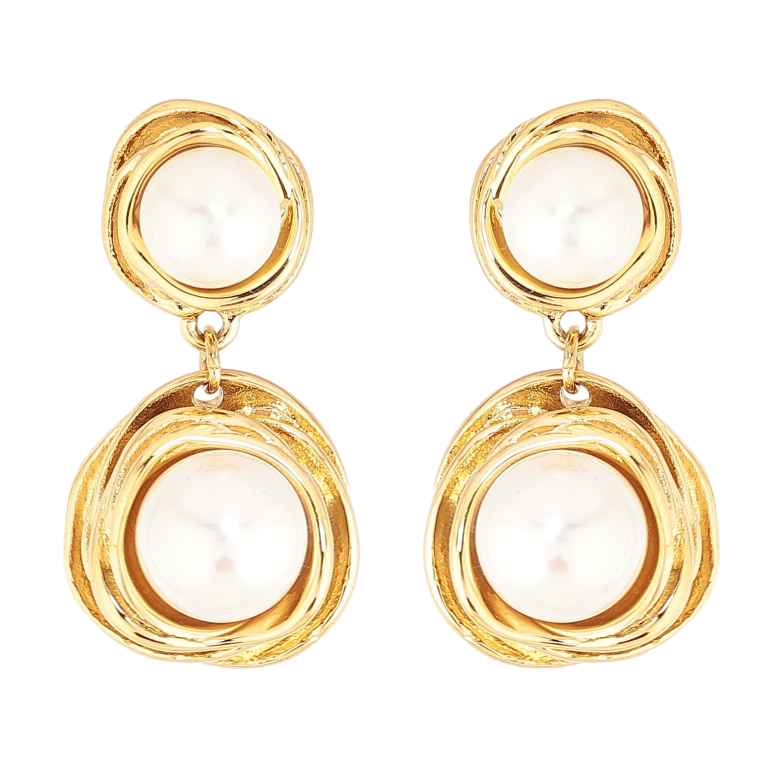 Серьги Нержавеющая сталь пусеты "Подвески с жемчужинами" фото №1 Серьги Нержавеющая сталь пусеты "Подвески с жемчужинами" фото №1