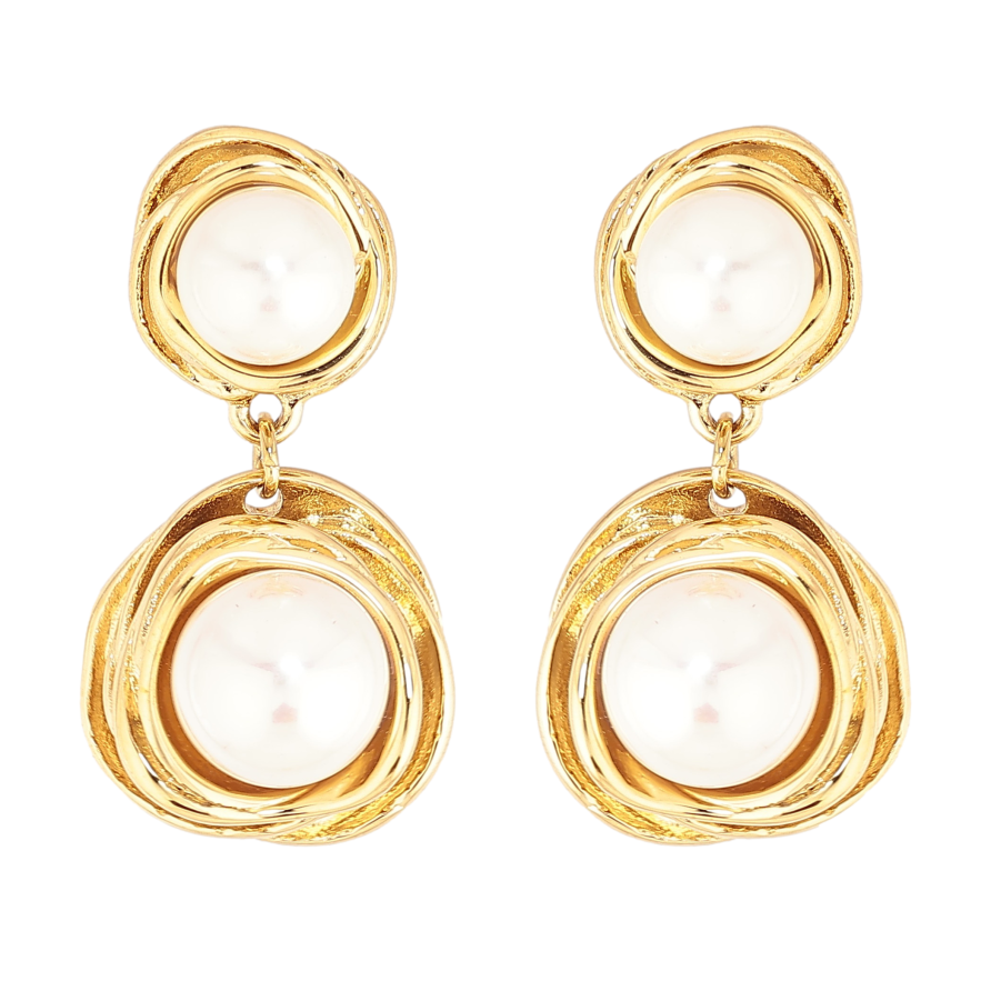 Серьги Нержавеющая сталь пусеты "Подвески с жемчужинами" фото №1 Серьги Нержавеющая сталь пусеты "Подвески с жемчужинами" фото №1