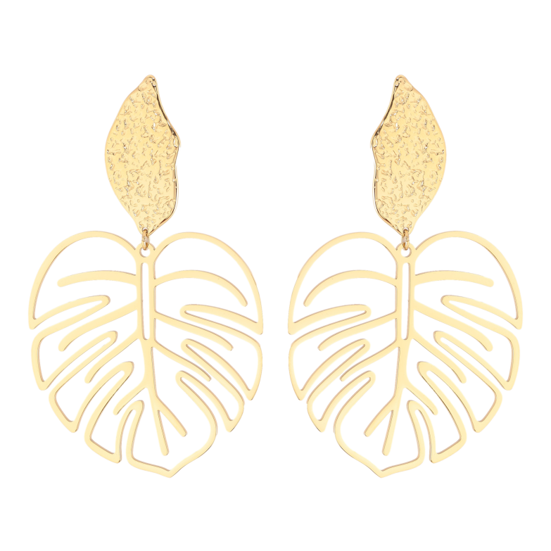 Серьги Нержавеющая сталь пусеты "Крупные подвески листики" фото №5 Серьги Нержавеющая сталь пусеты "Крупные подвески листики" фото №5
