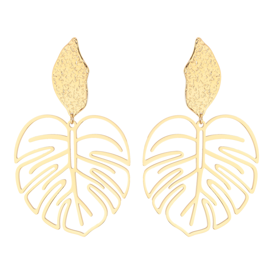 Серьги Нержавеющая сталь пусеты "Крупные подвески листики" фото №1 Серьги Нержавеющая сталь пусеты "Крупные подвески листики" фото №1