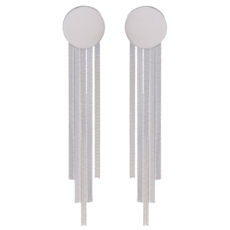 Сережки Нержавіюча сталь пусети "Підвіски з ланцюжками" фото №19