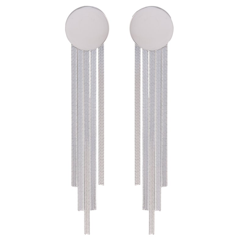 Серьги Нержавеющая сталь пусеты "Подвески с цепочками" фото №8