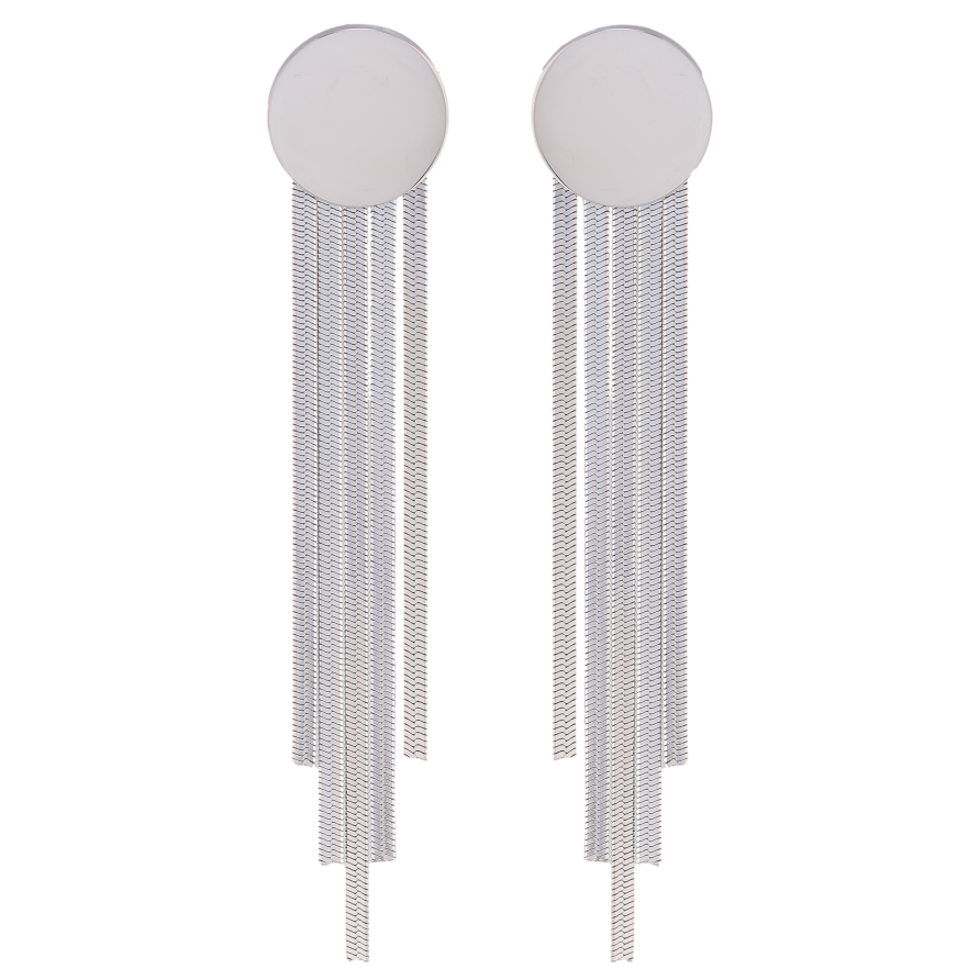 Сережки Нержавіюча сталь пусети "Підвіски з ланцюжками" фото №1