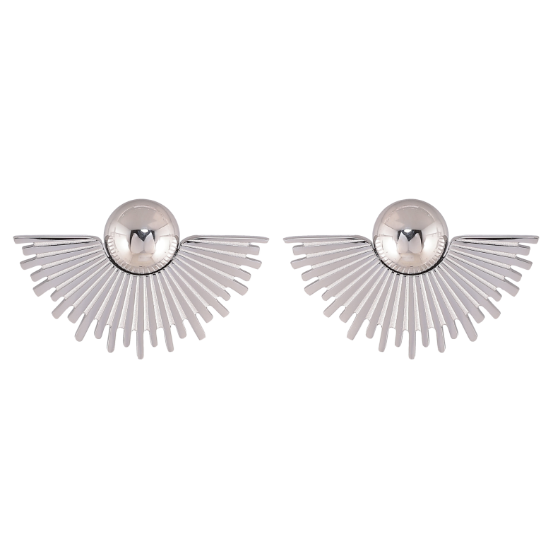 Серьги Нержавеющая сталь пусеты "Декоративный узор" фото №1