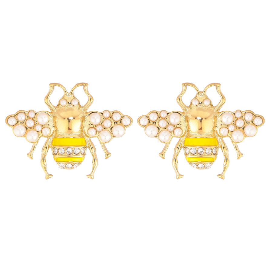 Сережки Нержавіюча сталь пусети "Бджоли" фото №1