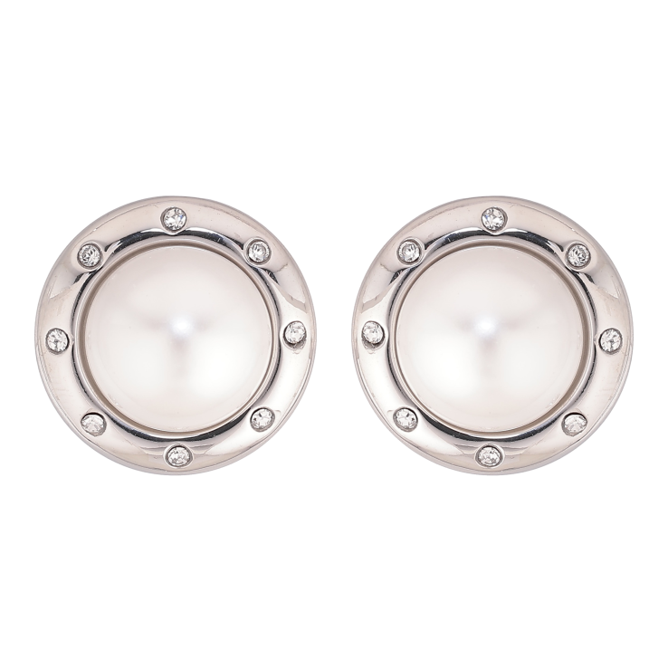 Сережки Нержавіюча сталь пусети "Перлини у декоративній оправі" фото №17