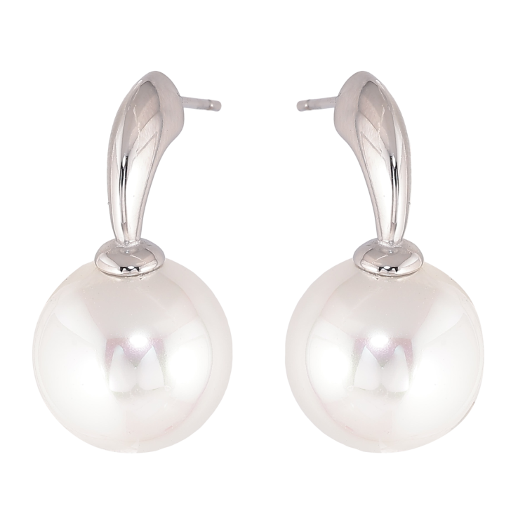 Сережки Нержавіюча сталь пусети "Перлини" фото №3