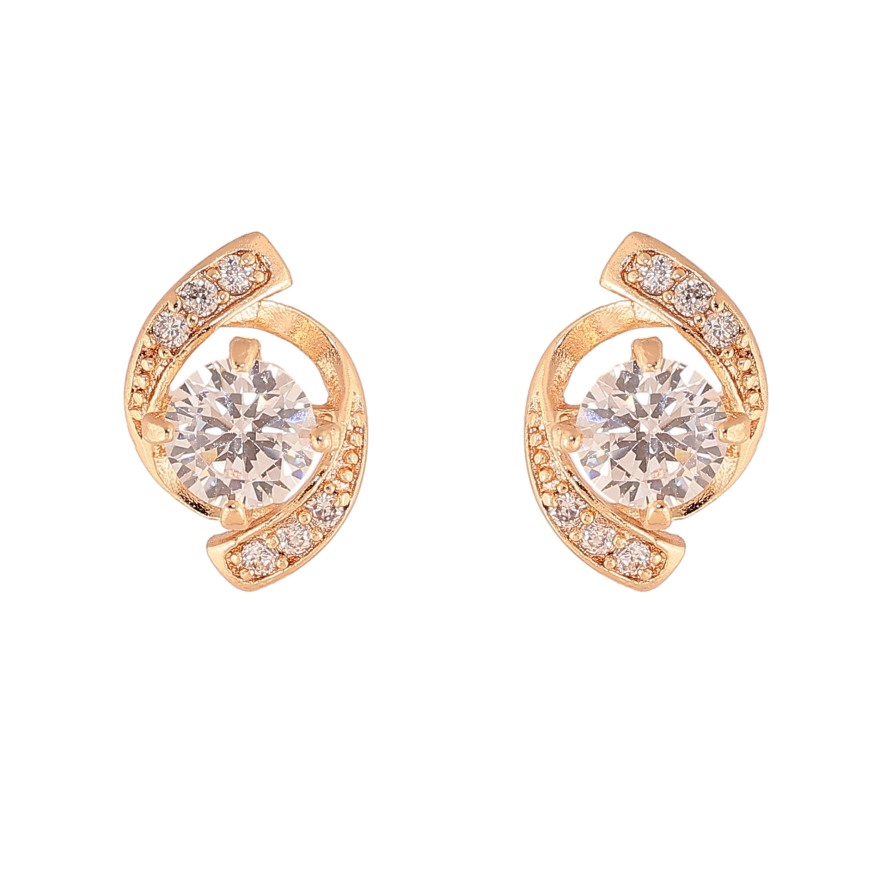 Серьги Xuping M&L цвет 18K пусеты "Декоративный узор с кристаллами" фото №1 Серьги Xuping M&L цвет 18K пусеты "Декоративный узор с кристаллами" фото №1