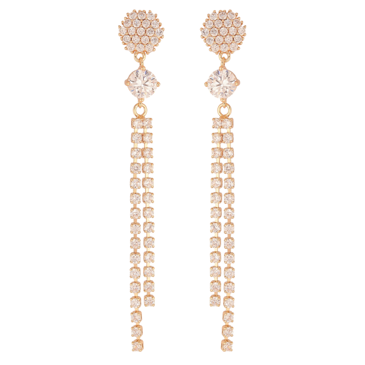 Серьги Xuping M&L цвет 18K пусеты "Кристальные подвески" фото №9 Серьги Xuping M&L цвет 18K пусеты "Кристальные подвески" фото №9