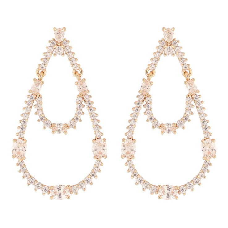 Серьги Xuping M&L цвет 18K пусеты "Кристальные подвески" фото №7 Серьги Xuping M&L цвет 18K пусеты "Кристальные подвески" фото №7