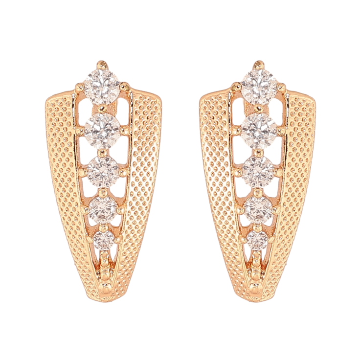 Серьги Xuping M&L цвет 18K пусеты "Узор с кристаллами" фото №21