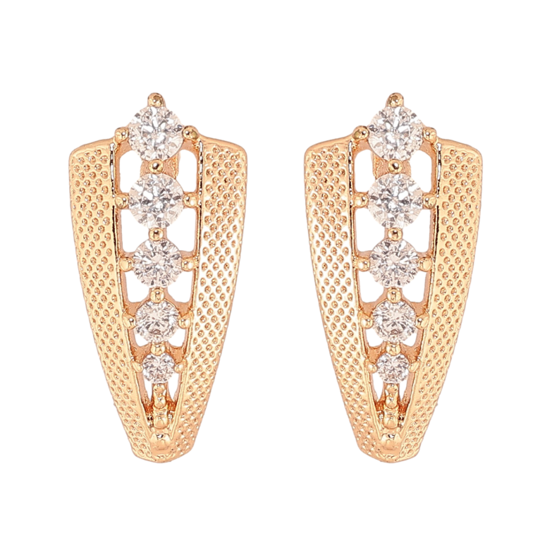 Серьги Xuping M&L цвет 18K пусеты "Узор с кристаллами" фото №3 Серьги Xuping M&L цвет 18K пусеты "Узор с кристаллами" фото №3