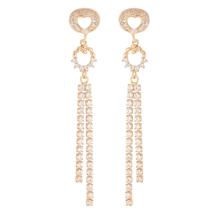 Серьги Xuping M&L цвет 18K пусеты "Кристальные подвески" фото №11 Серьги Xuping M&L цвет 18K пусеты "Кристальные подвески" фото №11