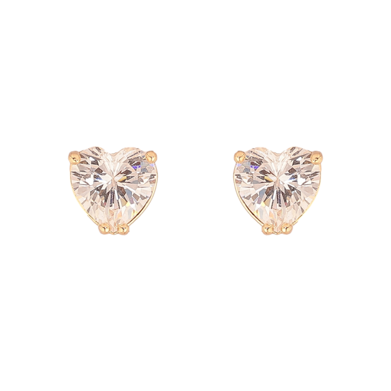 Серьги Xuping M&L цвет 18K пусеты "Кристальные сердечки" фото №1 Серьги Xuping M&L цвет 18K пусеты "Кристальные сердечки" фото №1