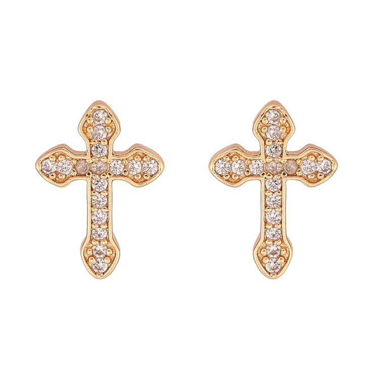 Серьги Xuping M&L цвет 18K пусеты "Крестики с кристаллами" фото №25 Серьги Xuping M&L цвет 18K пусеты "Крестики с кристаллами" фото №25