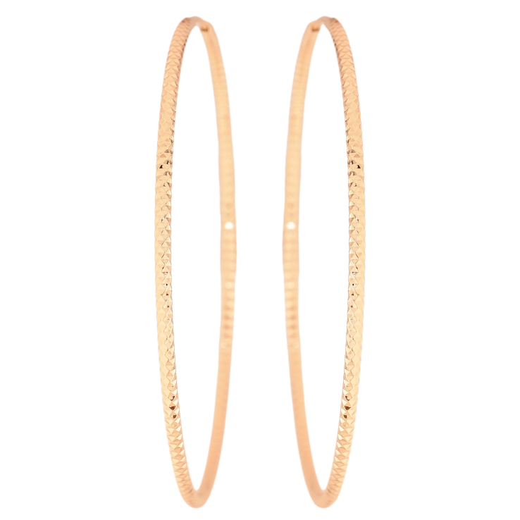 Сережки Xuping M&L колір 18K кільця (конго) "Декоративний візерунок" ø 7см фото №13