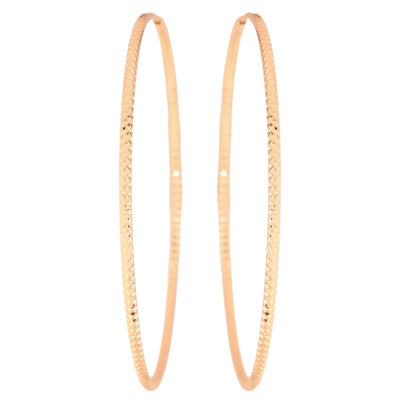 Сережки Xuping M&L колір 18K кільця (конго) "Декоративний візерунок" ø 7см фото №8