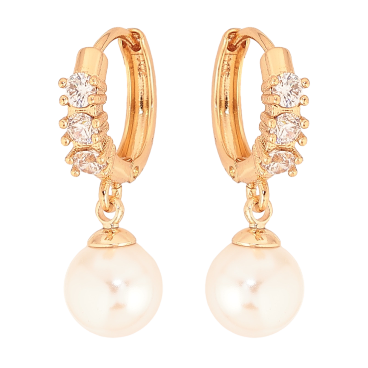 Серьги Xuping M&L цвет 18K подвески на колечках "Подвески с жемчужинами" фото №14