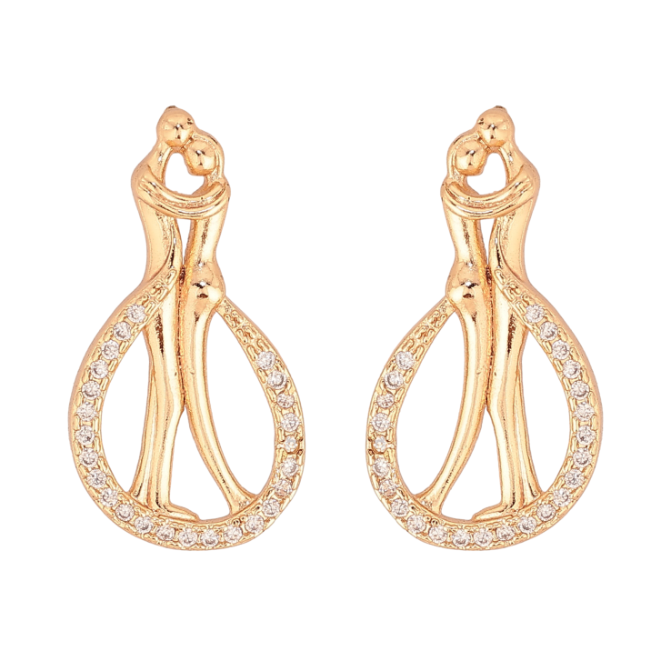 Серьги Xuping M&L цвет 18K пусеты "Влюбленные" фото №13