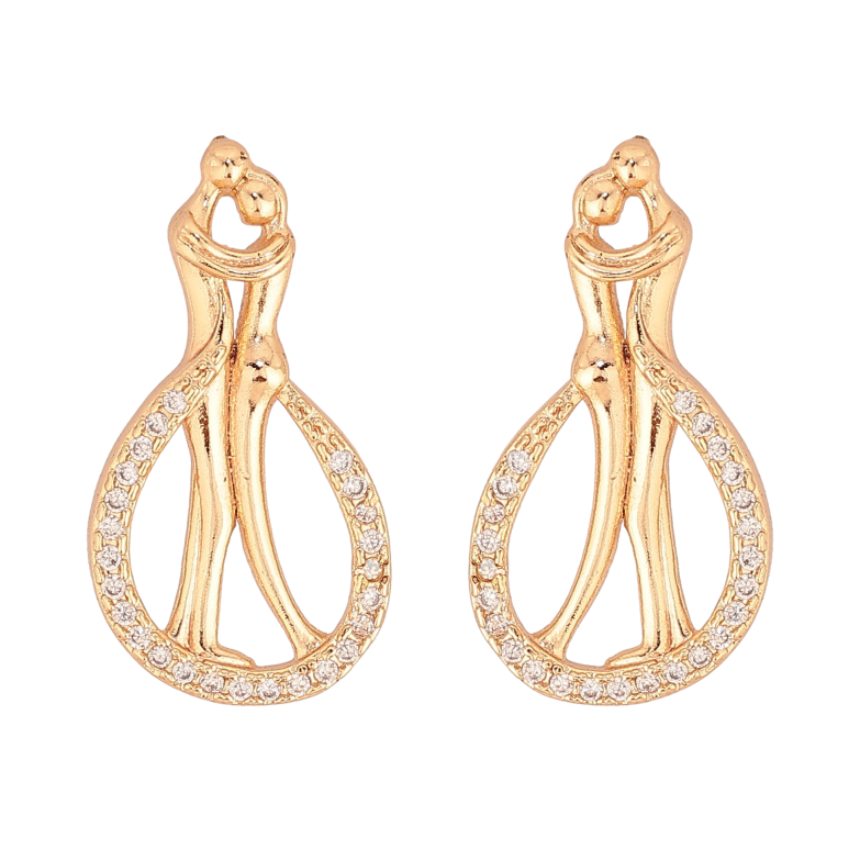 Серьги Xuping M&L цвет 18K пусеты "Влюбленные" фото №11