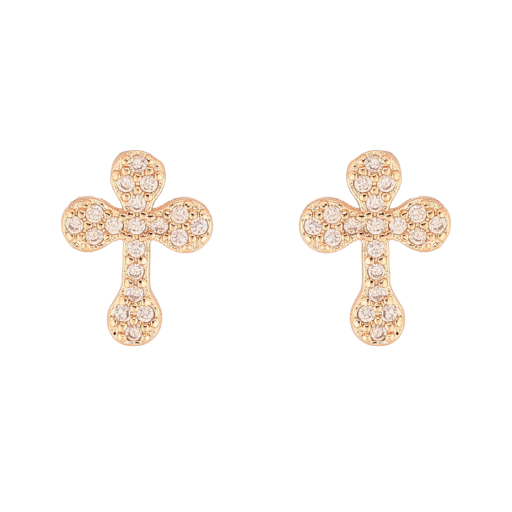 Серьги Xuping M&L цвет 18K пусеты "Крестики с кристаллами" фото №20 Серьги Xuping M&L цвет 18K пусеты "Крестики с кристаллами" фото №20