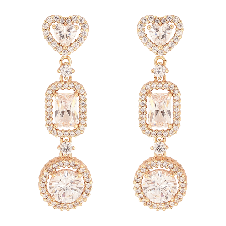 Сережки Xuping M&L колір 18K пусети "Кристальні підвіски" фото №1 Сережки Xuping M&L колір 18K пусети "Кристальні підвіски" фото №1