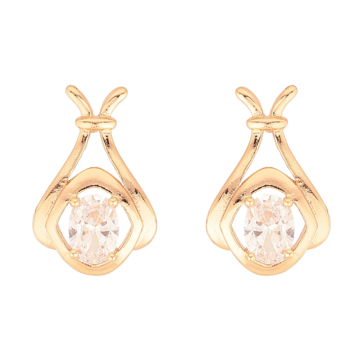 Сережки Xuping M&L колір 18K пусети "Візерунок з кристалами" фото №7 Сережки Xuping M&L колір 18K пусети "Візерунок з кристалами" фото №7