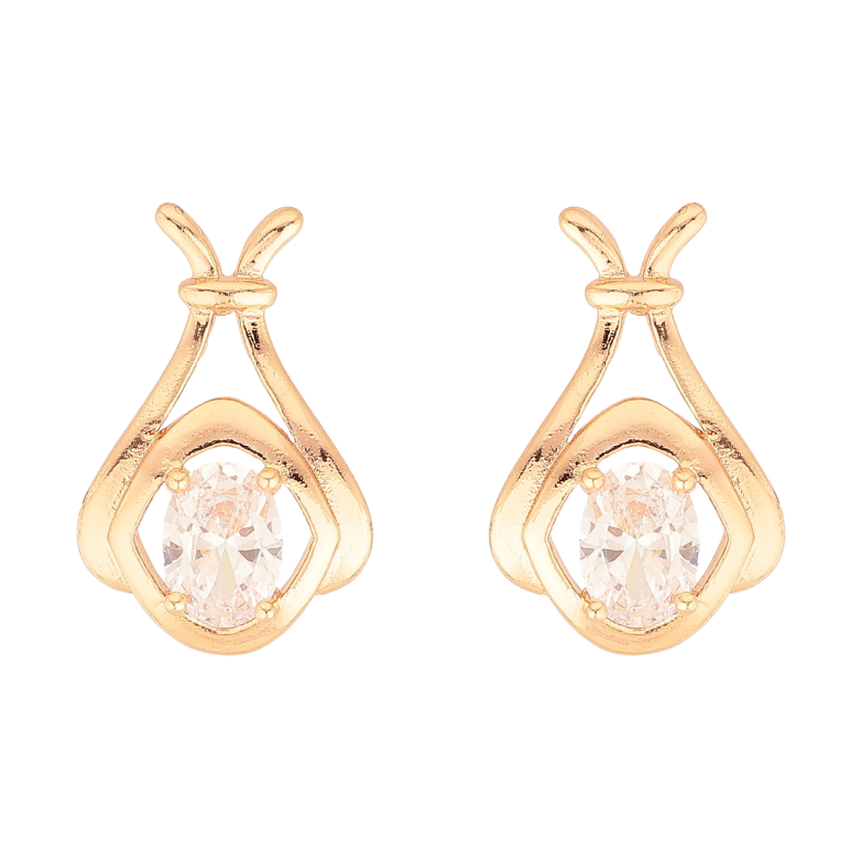 Сережки Xuping M&L колір 18K пусети "Візерунок з кристалами" фото №1 Сережки Xuping M&L колір 18K пусети "Візерунок з кристалами" фото №1