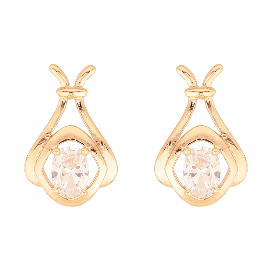 Сережки Xuping M&L колір 18K пусети "Візерунок з кристалами" фото №1 Сережки Xuping M&L колір 18K пусети "Візерунок з кристалами" фото №1