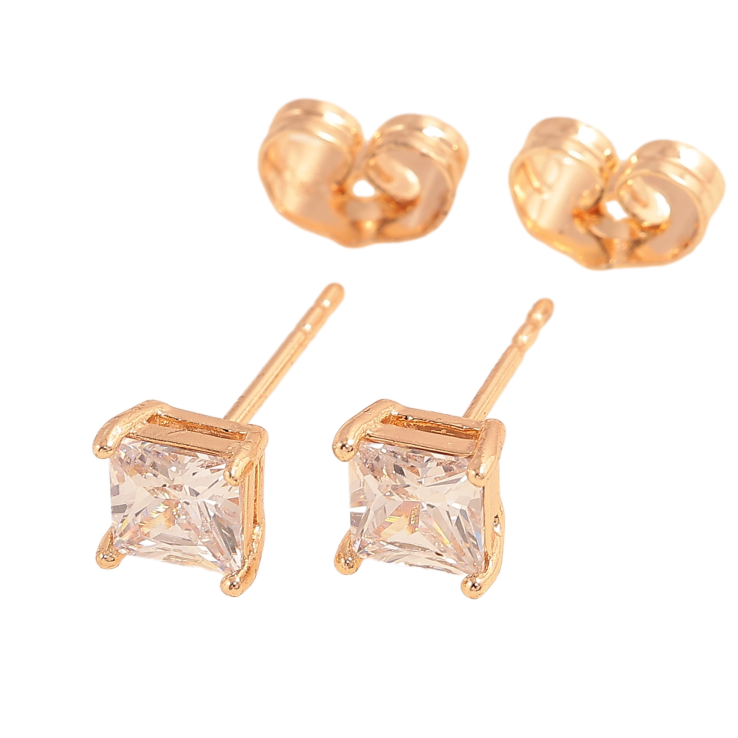 Серьги Xuping M&L цвет 18K пусеты "Кристаллы" 5х5мм фото №4 Серьги Xuping M&L цвет 18K пусеты "Кристаллы" 5х5мм фото №4