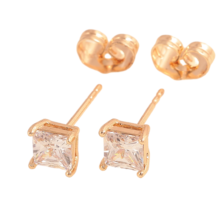 Серьги Xuping M&L цвет 18K пусеты "Кристаллы" 5х5мм фото №1 Серьги Xuping M&L цвет 18K пусеты "Кристаллы" 5х5мм фото №1