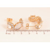 Серьги Xuping QQMM цвет Позолота 18K пусеты "Узор с кристаллами" фото №2