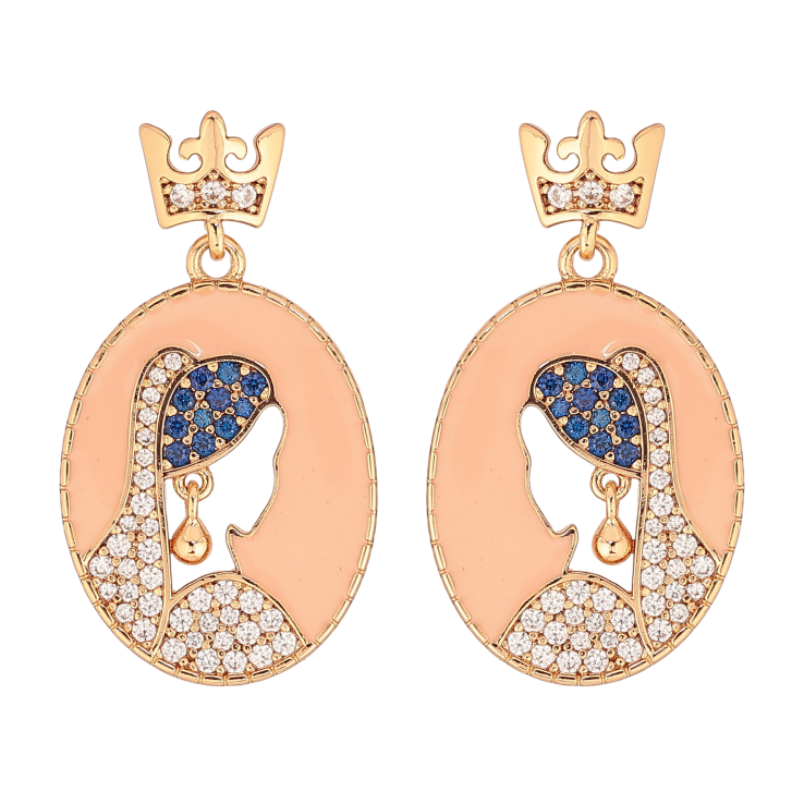 Сережки Xuping QQMM колір Позолота 18K пусети "Дівчина в сережках із перлів" фото №5 Сережки Xuping QQMM колір Позолота 18K пусети "Дівчина в сережках із перлів" фото №5