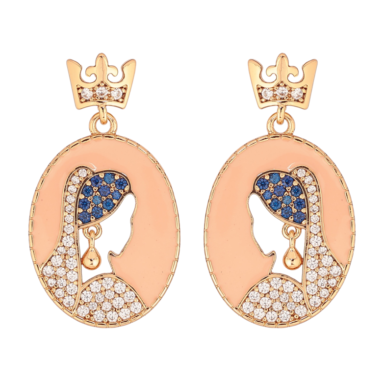 Серьги Xuping QQMM цвет Позолота 18K пусеты "Девушка с жемчужной сережкой" фото №1 Серьги Xuping QQMM цвет Позолота 18K пусеты "Девушка с жемчужной сережкой" фото №1