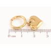Серьги Xuping TTM Stainless Steel цвет 14К подвески на колечках сердечки фото №2