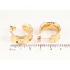 Сережки Xuping TTM Stainless Steel колір 14K пусети "Широкі дуги" фото №2