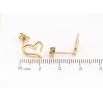 Сережки Xuping TTM Stainless Steel колір 14K пусети "Сердечка" фото №2 Сережки Xuping TTM Stainless Steel колір 14K пусети "Сердечка" фото №2