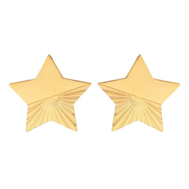 Серьги Xuping TTM Stainless Steel цвет 14К пусеты "Звезды" фото №14