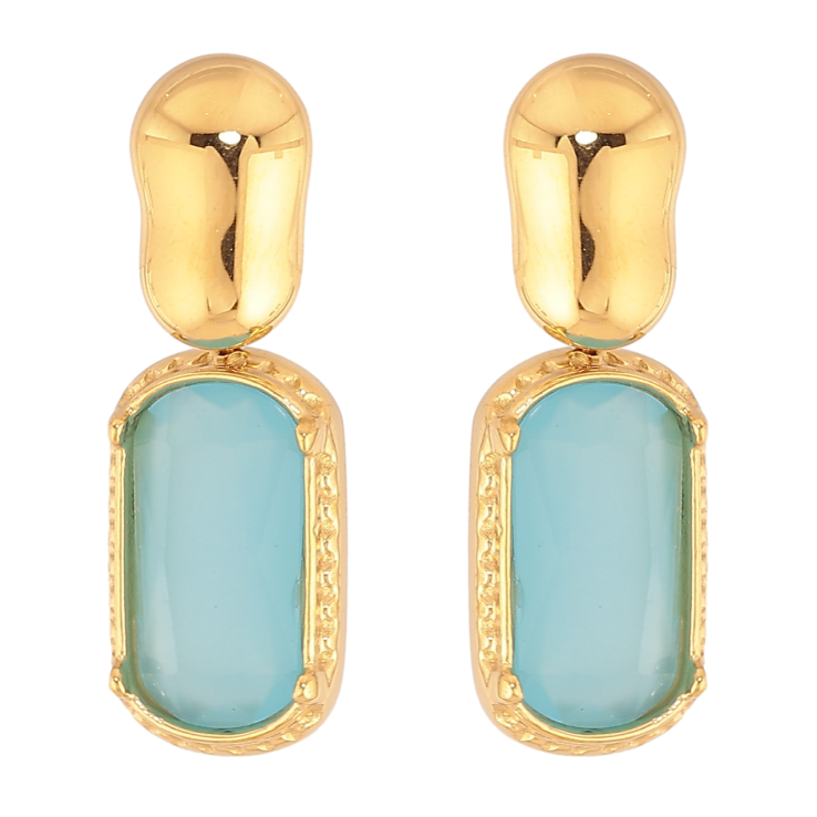 Серьги Xuping TTM Stainless Steel цвет 14К пусеты "Узор с голубыми кристаллами" фото №19 Серьги Xuping TTM Stainless Steel цвет 14К пусеты "Узор с голубыми кристаллами" фото №19