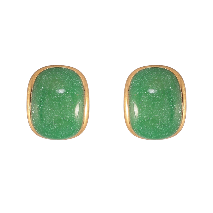 Серьги Xuping TTM Stainless Steel цвет 14К пусеты "Узор зеленой эмалью" фото №22 Серьги Xuping TTM Stainless Steel цвет 14К пусеты "Узор зеленой эмалью" фото №22