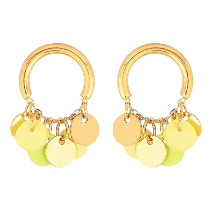 Серьги Xuping TTM Stainless Steel цвет 14К пусеты "Круги с цветными подвесками" фото №21 Серьги Xuping TTM Stainless Steel цвет 14К пусеты "Круги с цветными подвесками" фото №21