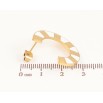 Серьги Xuping TTM Stainless Steel цвет 14K пусеты "Узор с белой эмалью" фото №2 Серьги Xuping TTM Stainless Steel цвет 14K пусеты "Узор с белой эмалью" фото №2