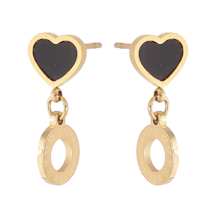 Серьги Xuping TTM Stainless Steel цвет 14K пусеты "Сердечки с круглыми подвесками" фото №24 Серьги Xuping TTM Stainless Steel цвет 14K пусеты "Сердечки с круглыми подвесками" фото №24