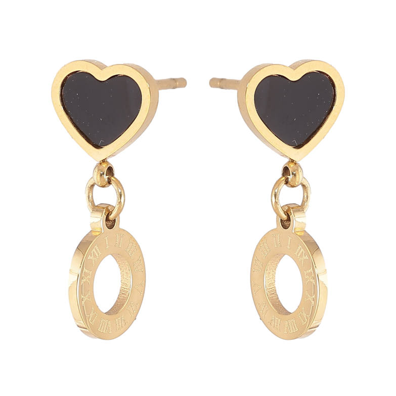Серьги Xuping TTM Stainless Steel цвет 14K пусеты "Сердечки с круглыми подвесками" фото №4 Серьги Xuping TTM Stainless Steel цвет 14K пусеты "Сердечки с круглыми подвесками" фото №4