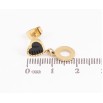 Серьги Xuping TTM Stainless Steel цвет 14K пусеты "Сердечки с круглыми подвесками" фото №2 Серьги Xuping TTM Stainless Steel цвет 14K пусеты "Сердечки с круглыми подвесками" фото №2